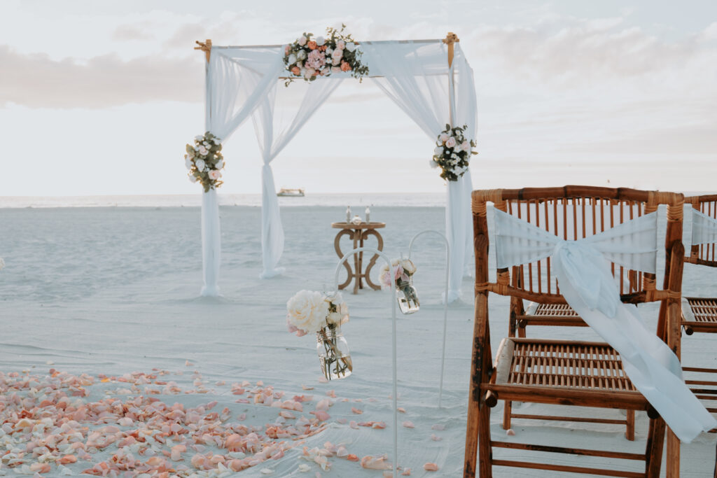 Beach wedding decor