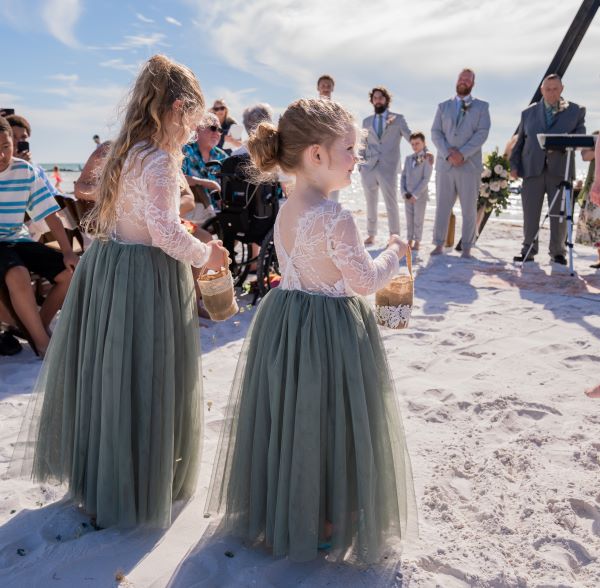 Flower girls Beach wedding